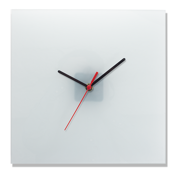 Reloj Personalizado de Cristal Cuadrado Frontal