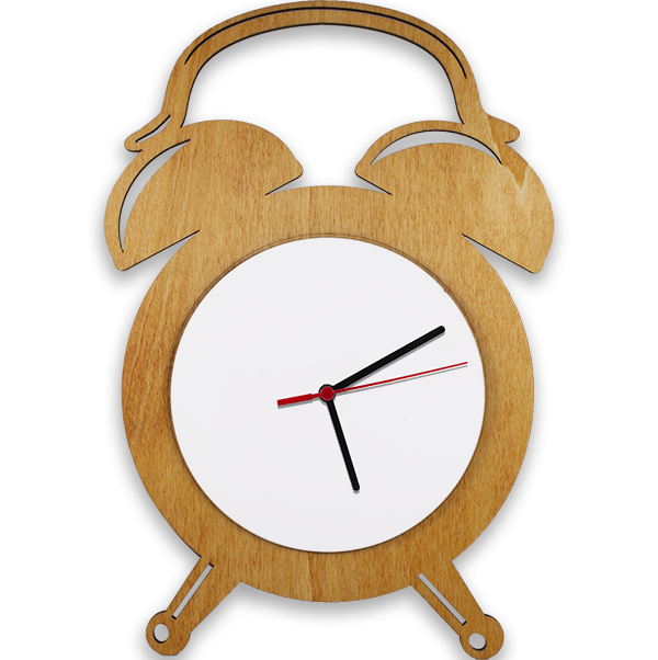 Reloj Personalizado Despertador de Madera Frontal