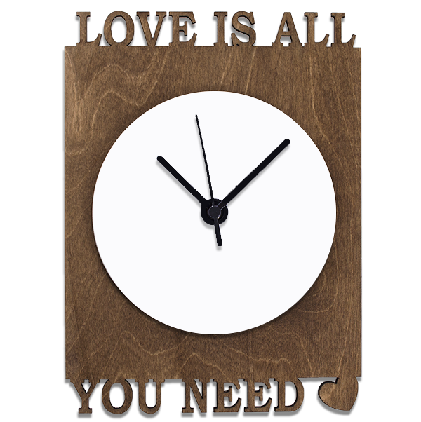 Reloj de Madera Personalizado Love Frontal