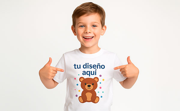 Camiseta personalizada infantil con diseño divertido creada en Camisetaimedia.