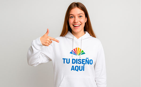 Sudadera personalizada para mujer con diseño único y moderno en Camisetaimedia.