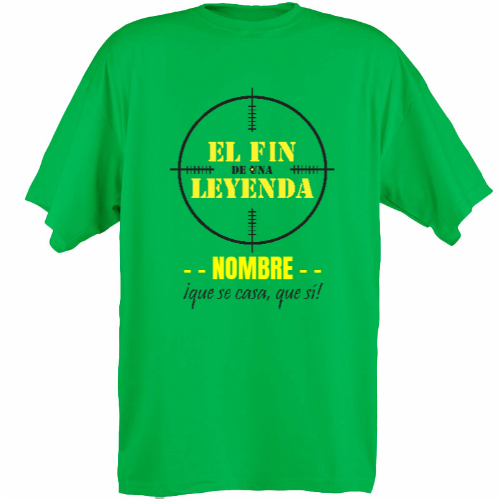 Camisetas Despedidas Soltero el fin de una leyenda