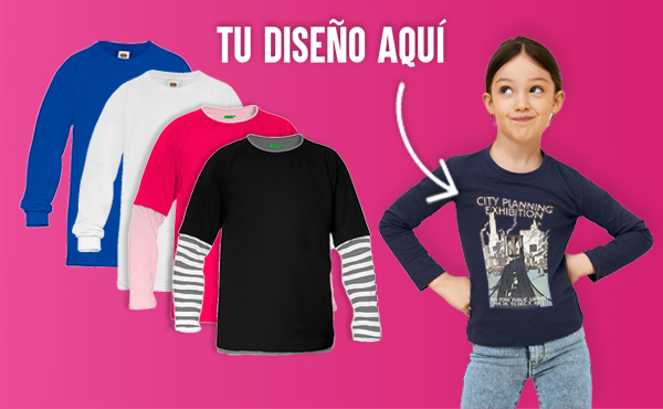 Camisetas Personalizadas Manga Larga Niño