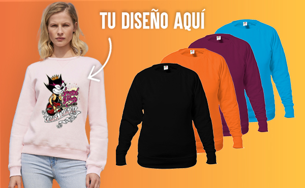 Sudaderas Personalizadas Cuello Redondo Mujer