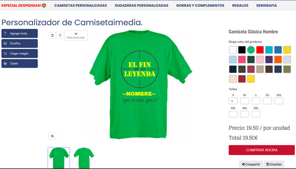 Camisetas despedida de soltero o Soltera