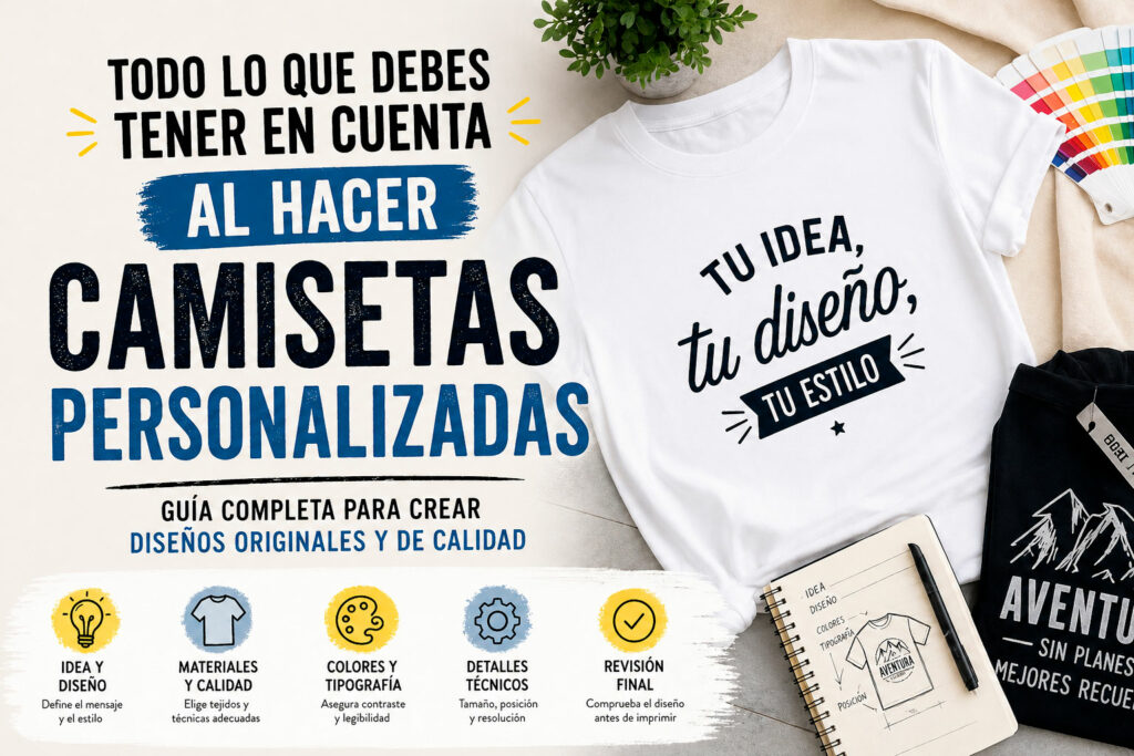 diseño de camisetas personalizadas con ideas tipografía colores y ejemplos