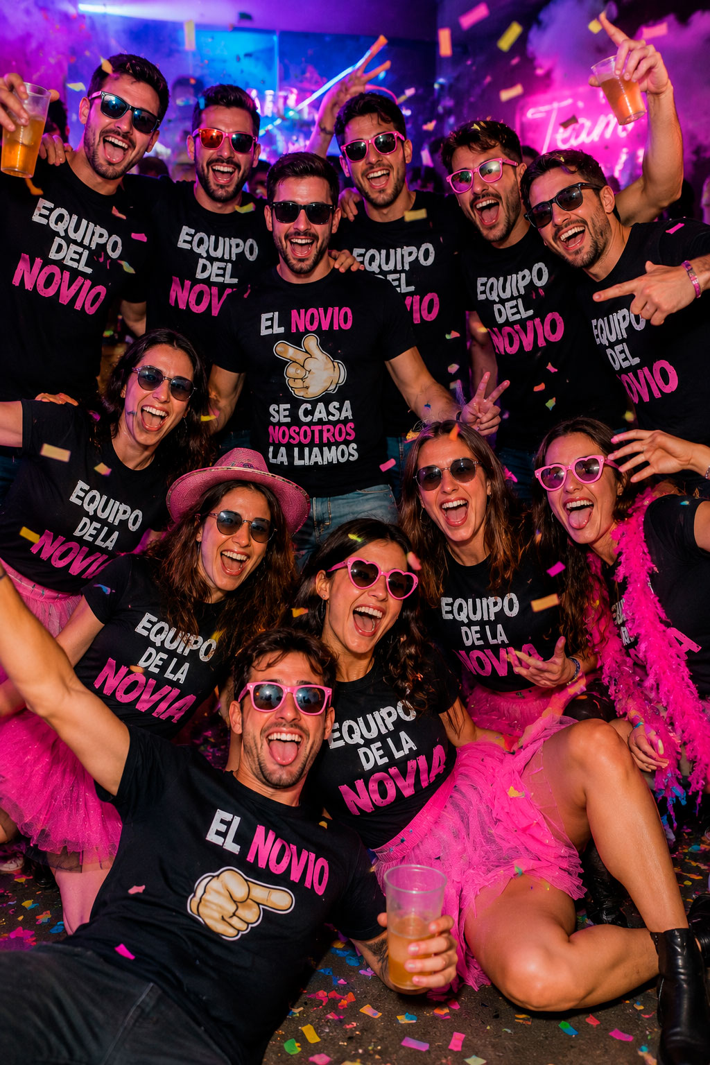 Camisetas personalizadas para grupo de despedida de soltero y soltera
