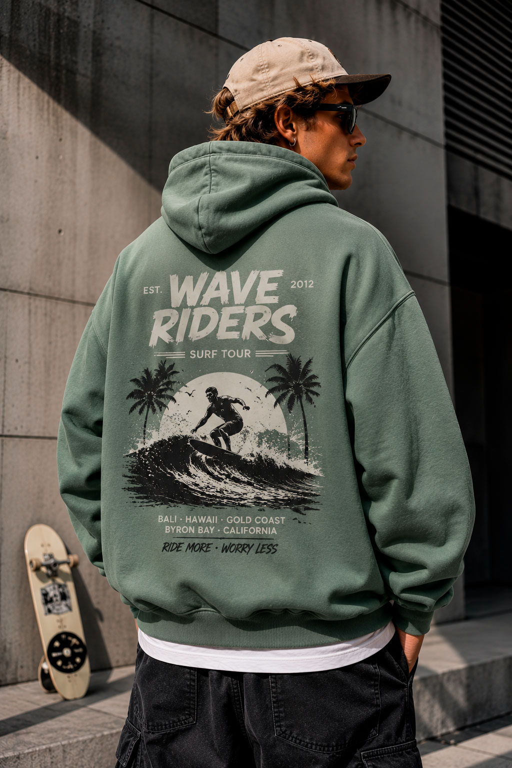 Sudadera personalizada con diseño grande en la espalda