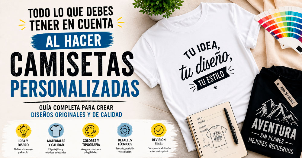 diseño de camisetas personalizadas con ideas tipografía colores y ejemplos