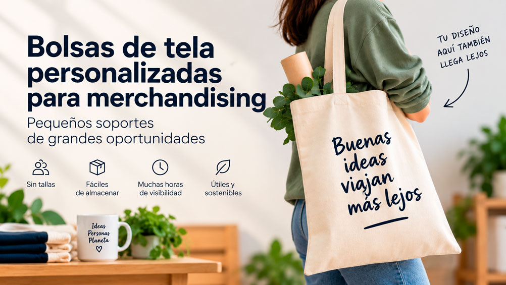 Bolsas de tela personalizadas para merchandising