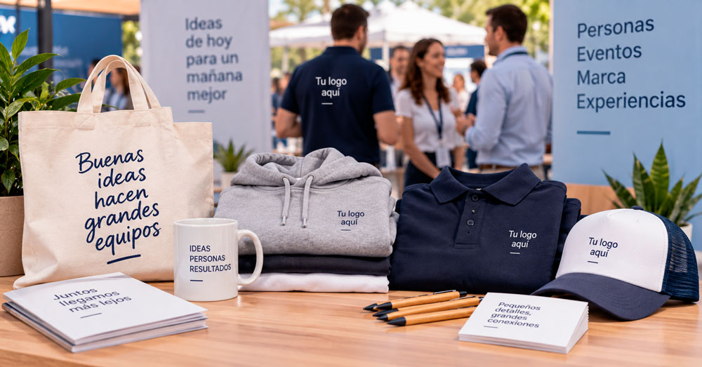 Regalos promocionales para empresas con ropa y productos personalizados